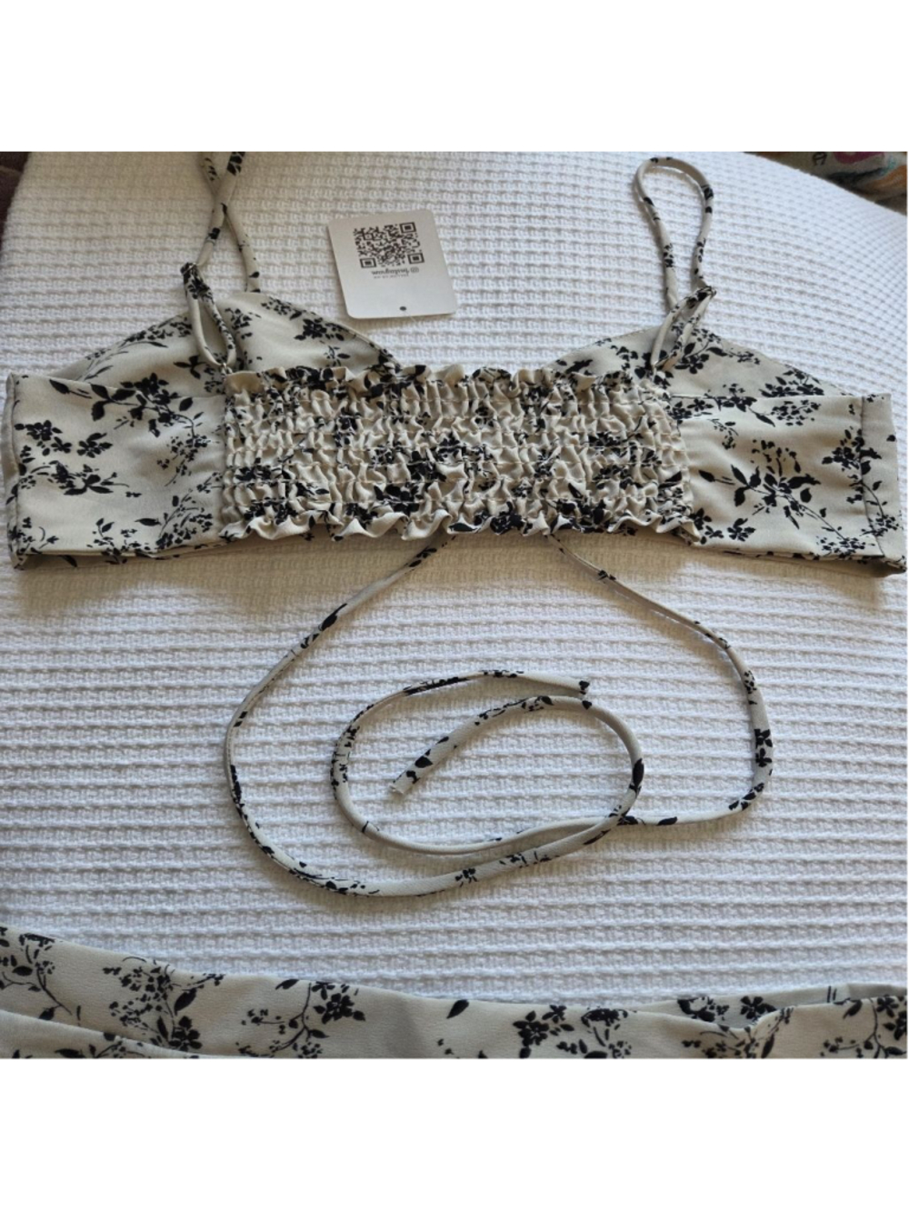 Women's MAPCIE Beige Black Floral Maxi Skirt Set M - Picture 8 of 16